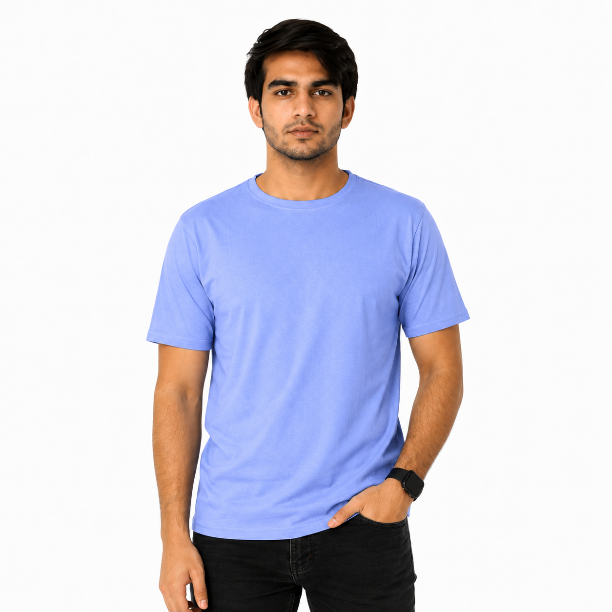 Baby Blue Short Sleeve Basic Premium Plain Tee