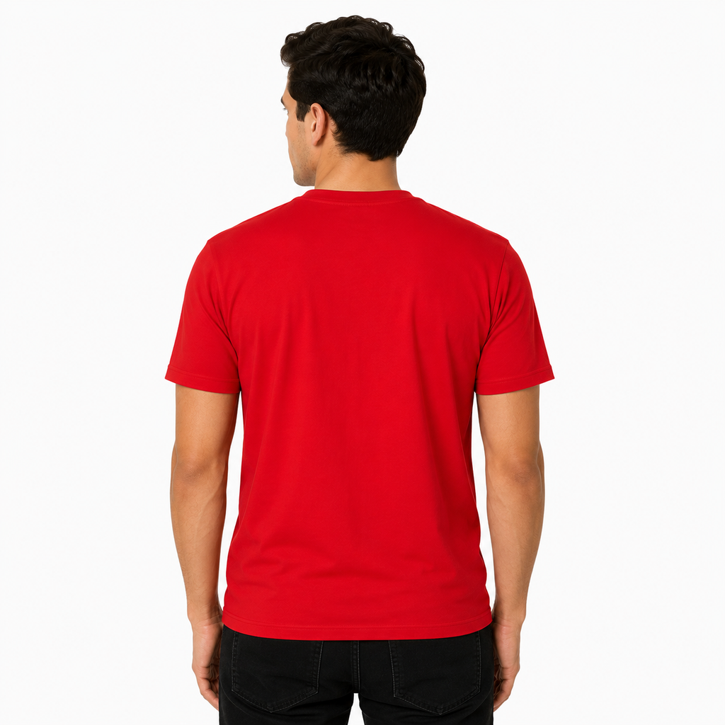 Red Short Sleeve Basic Premium Plain Tee