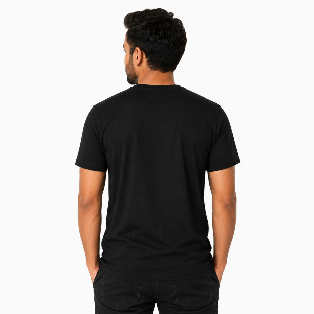 Short Sleeve Black Basic Premium Plain Tee