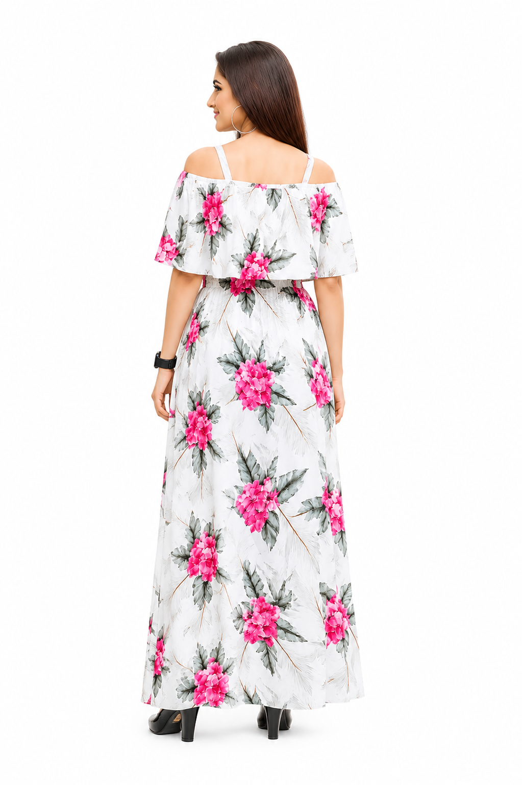 Blossom Breeze Off-Shoulder Floral Maxi Dress