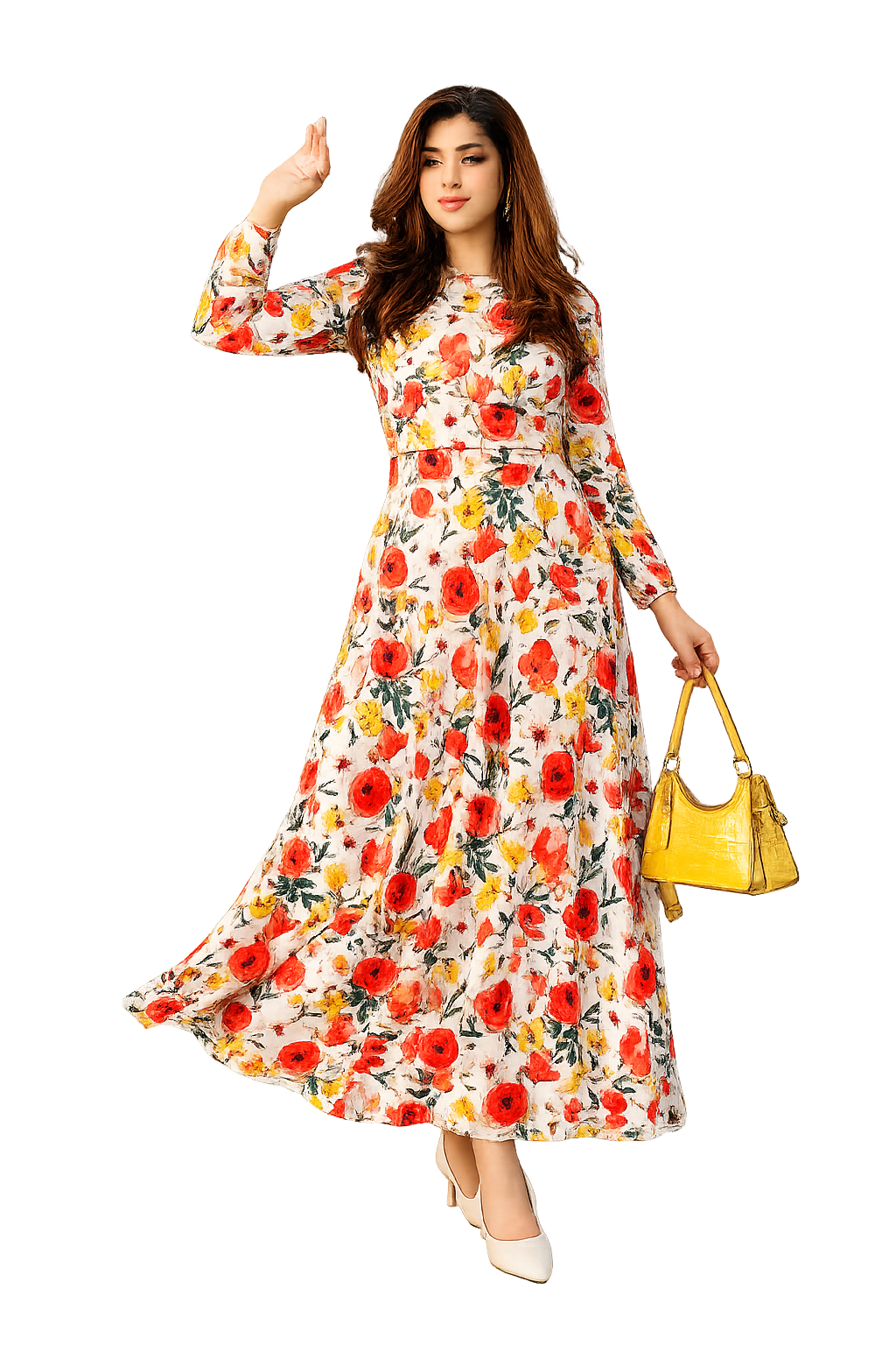 Spring Meadow Floral Maxi Dress