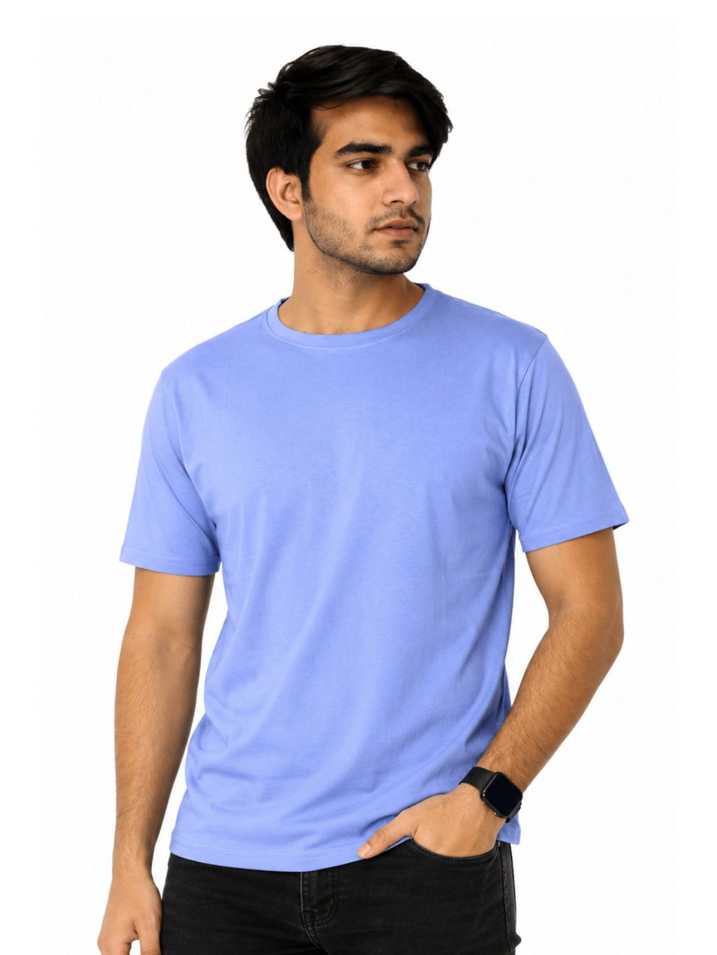 Baby Blue Short Sleeve Basic Premium Plain Tee