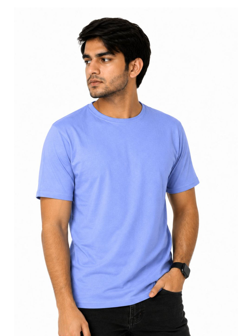 Baby Blue Short Sleeve Basic Premium Plain Tee