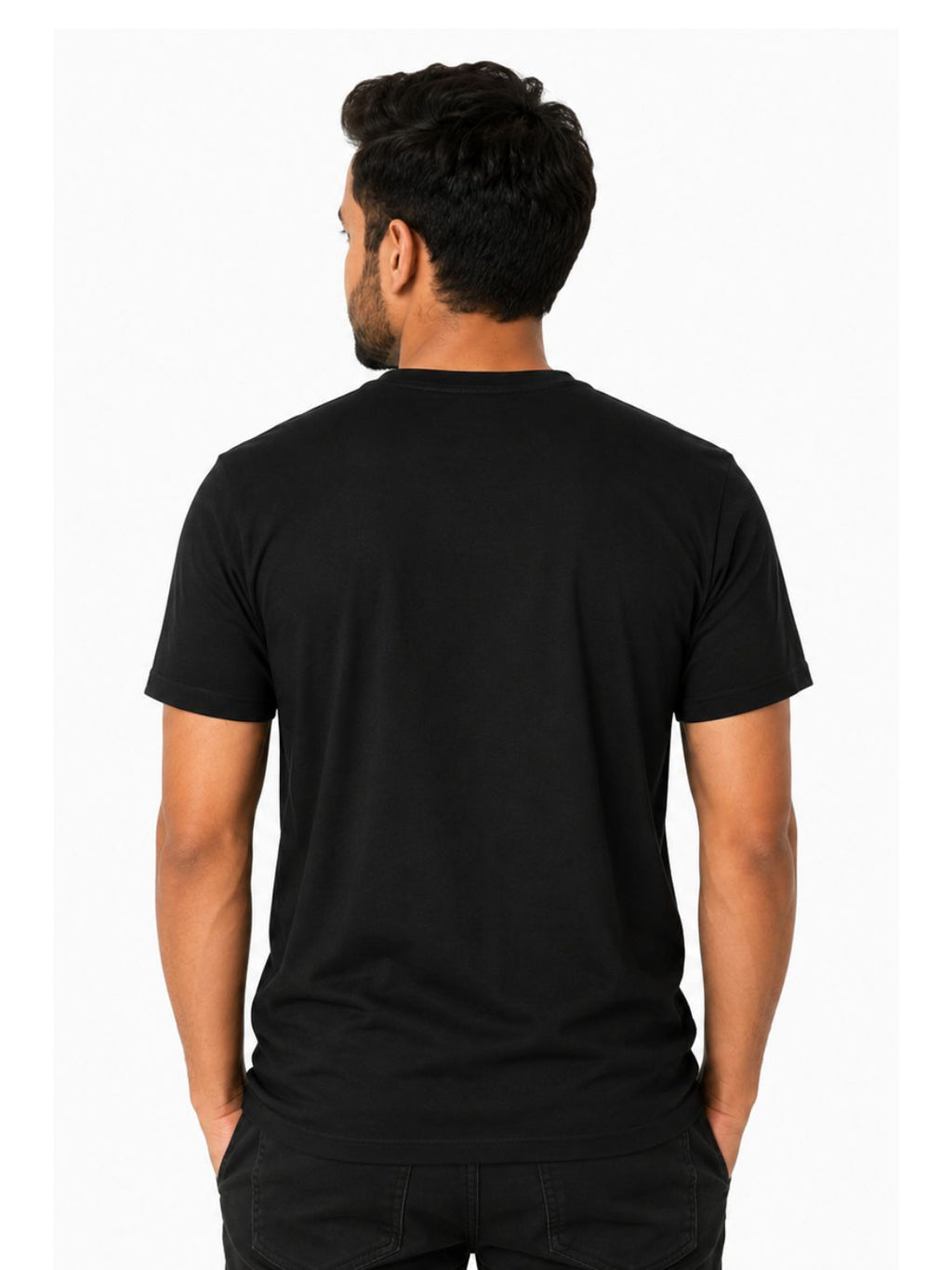 Short Sleeve Black Basic Premium Plain Tee