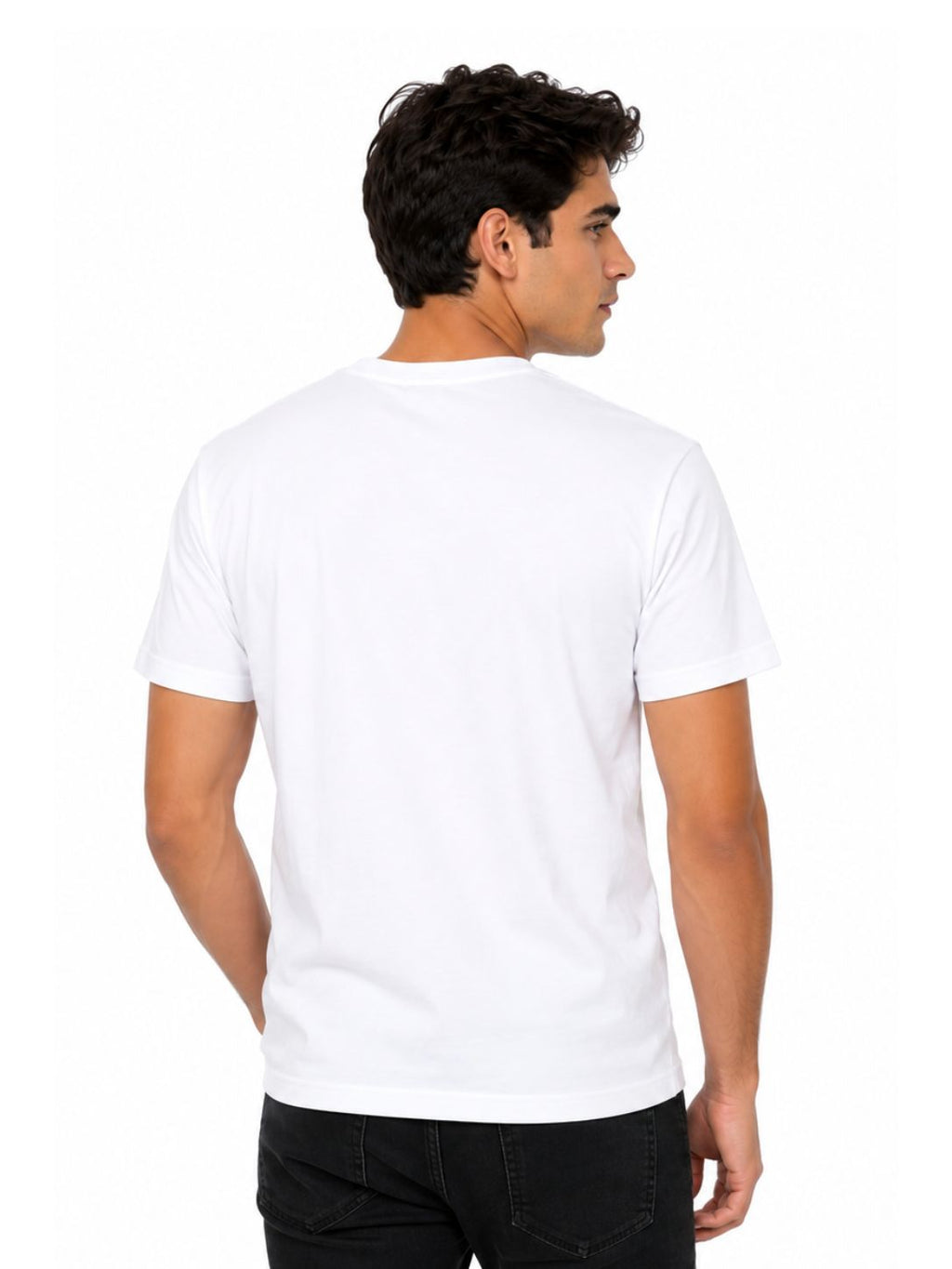 Short Sleeve White Basic Premium Plain Tee