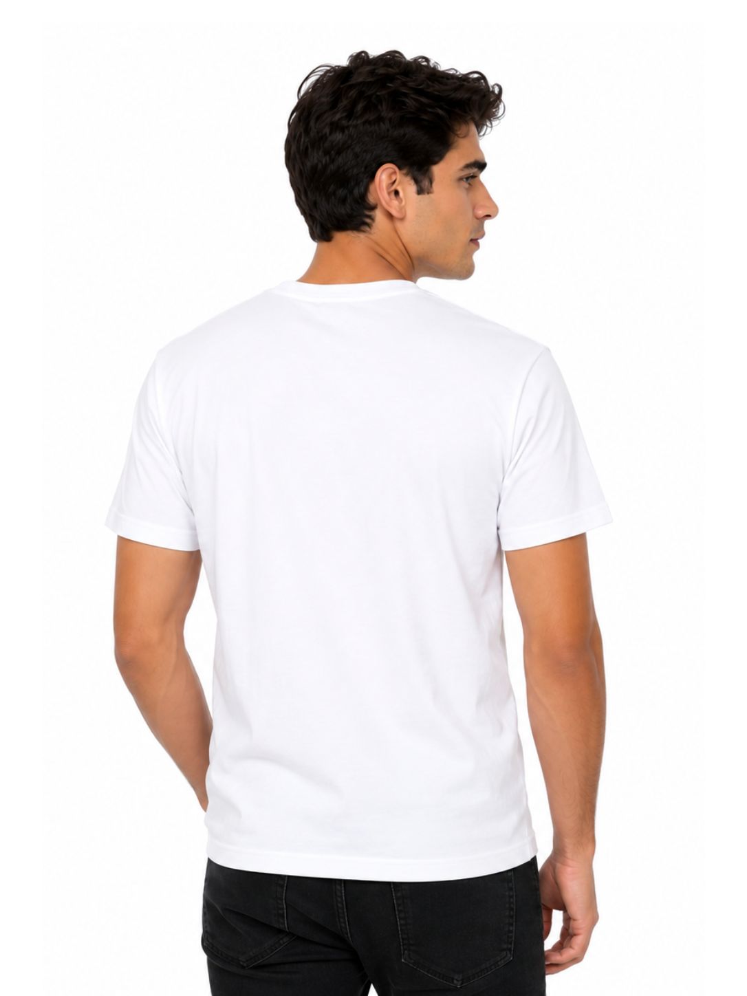 Short Sleeve White Basic Premium Plain Tee