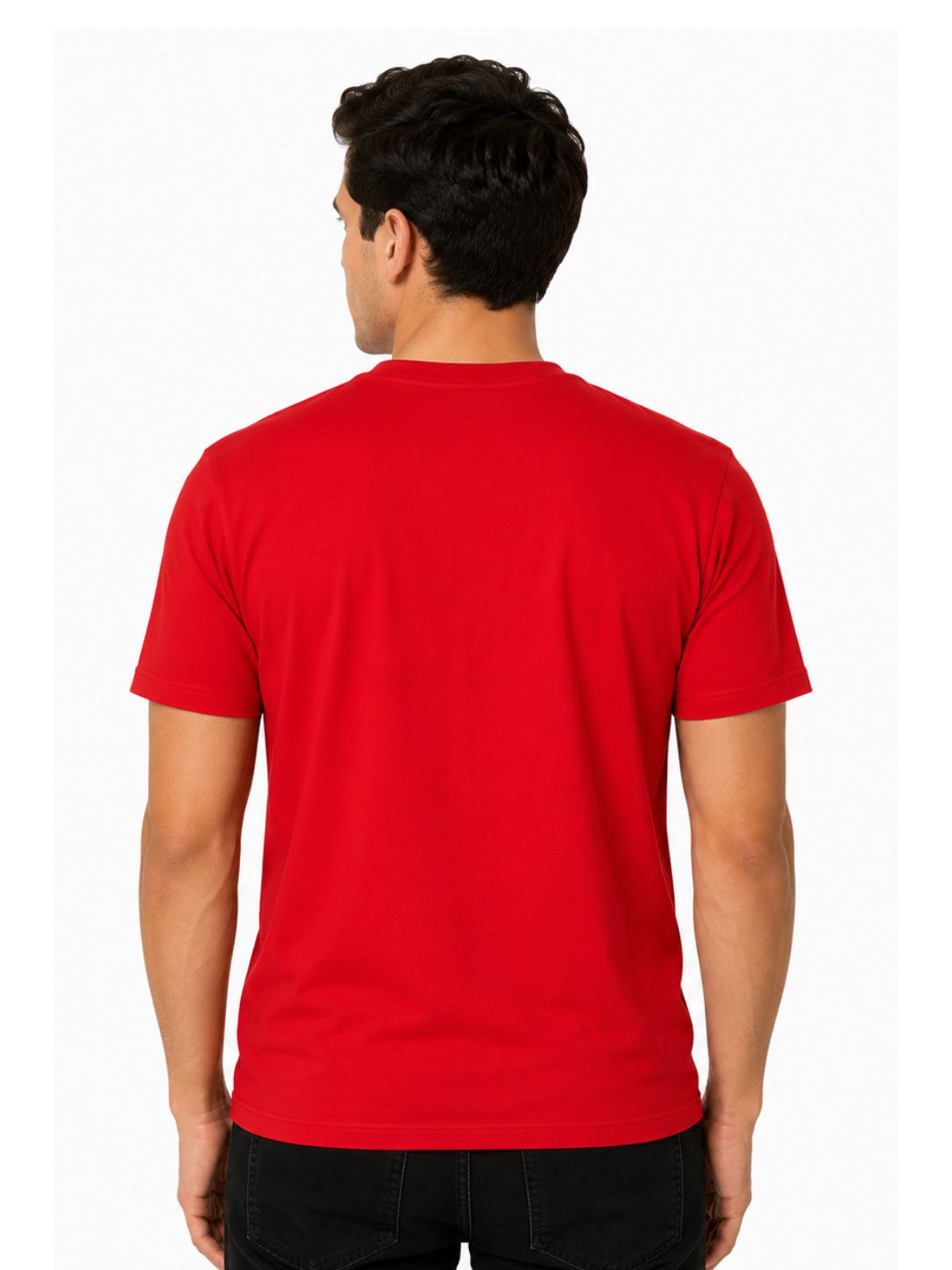 Red Short Sleeve Basic Premium Plain Tee