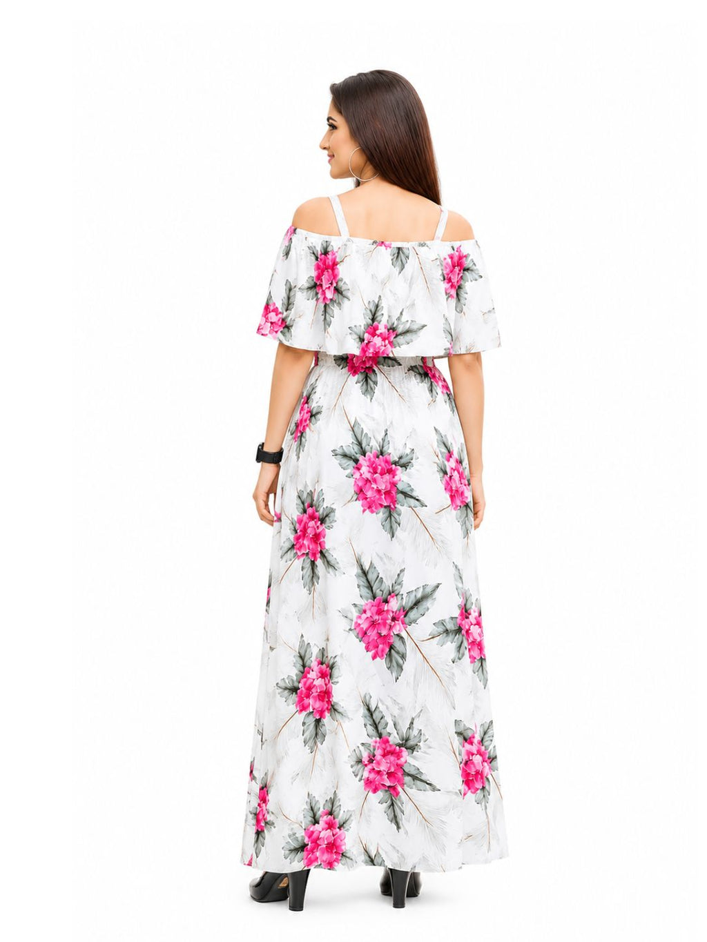 Blossom Breeze Off-Shoulder Floral Maxi Dress
