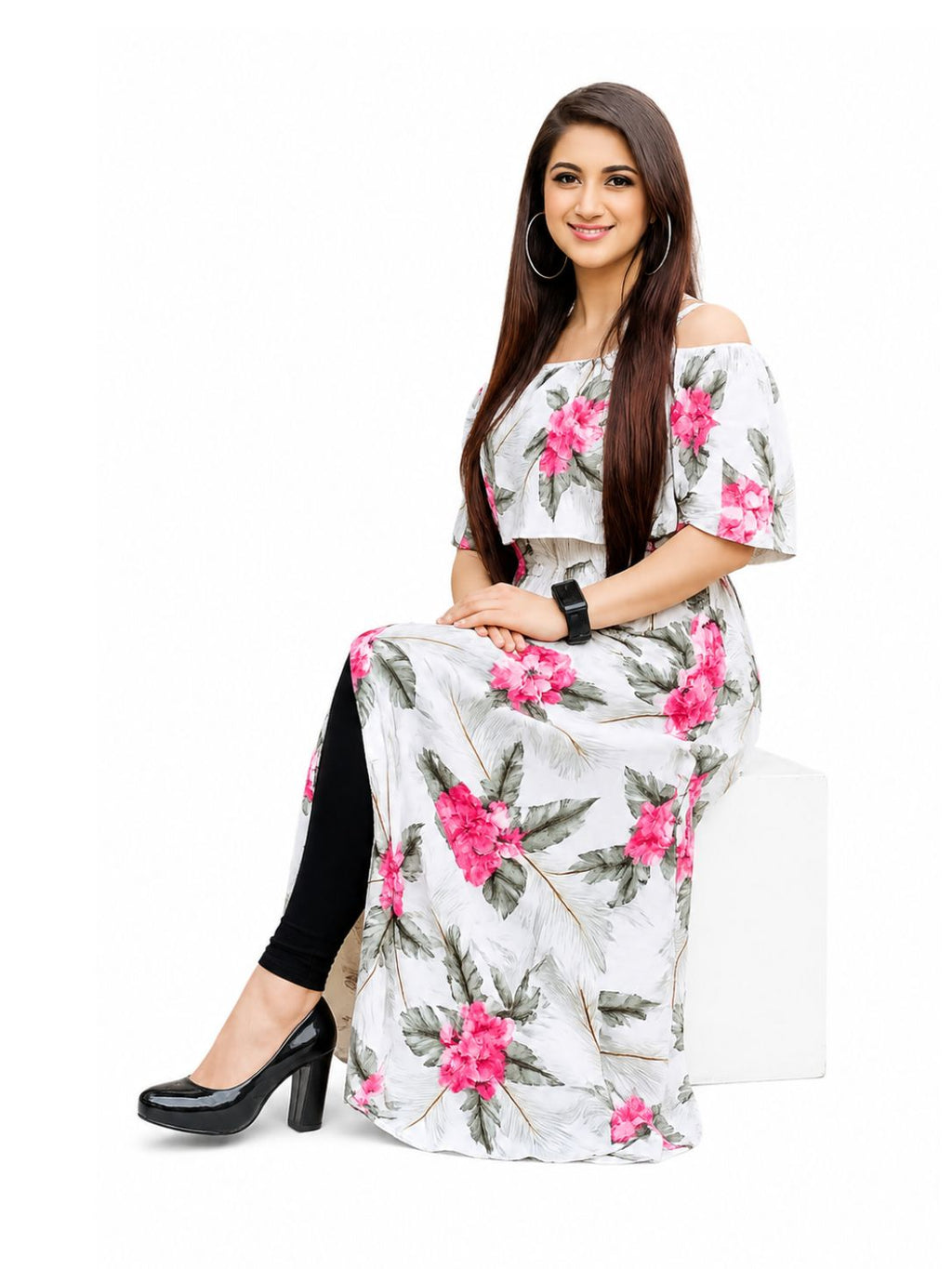 Blossom Breeze Off-Shoulder Floral Maxi Dress