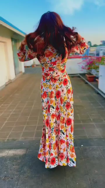 Spring Meadow Floral Maxi Dress